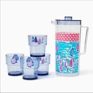 NEW Lilly Pulitzer GWP Boatylicious Drink Set